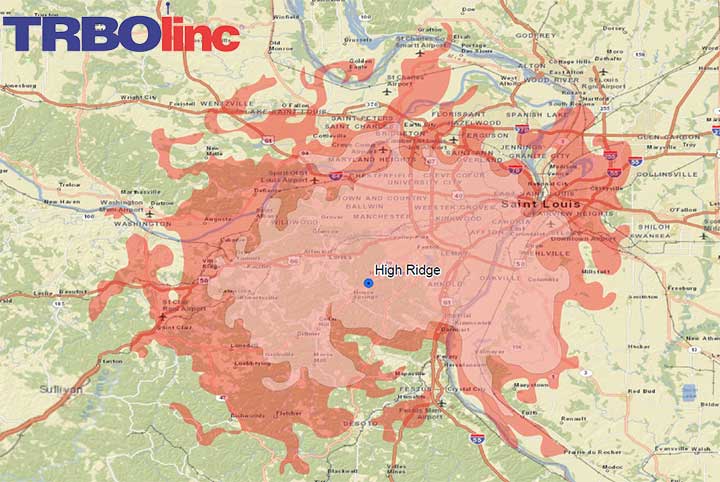 HighRidge Overlay Coverage Map